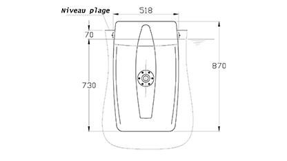 Vue de dessus d'un bloc filtrant Filtrinov